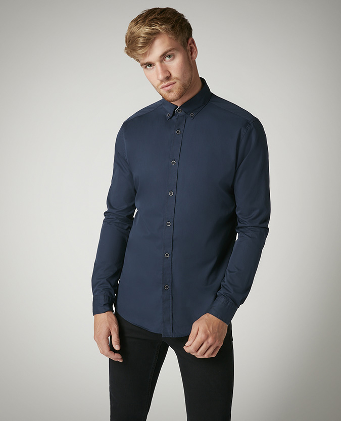 Tapered Fit Cotton Shirt