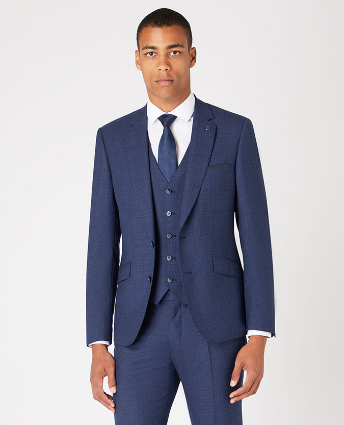 Tapered Fit Wool Blend Mix and Match Suit Jacket